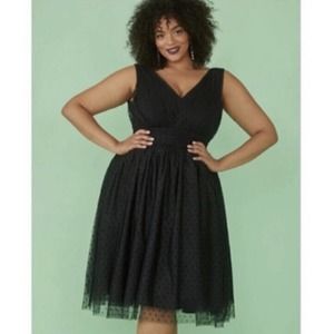 ModCloth Darling of Debonair Dress in Black SZ 14